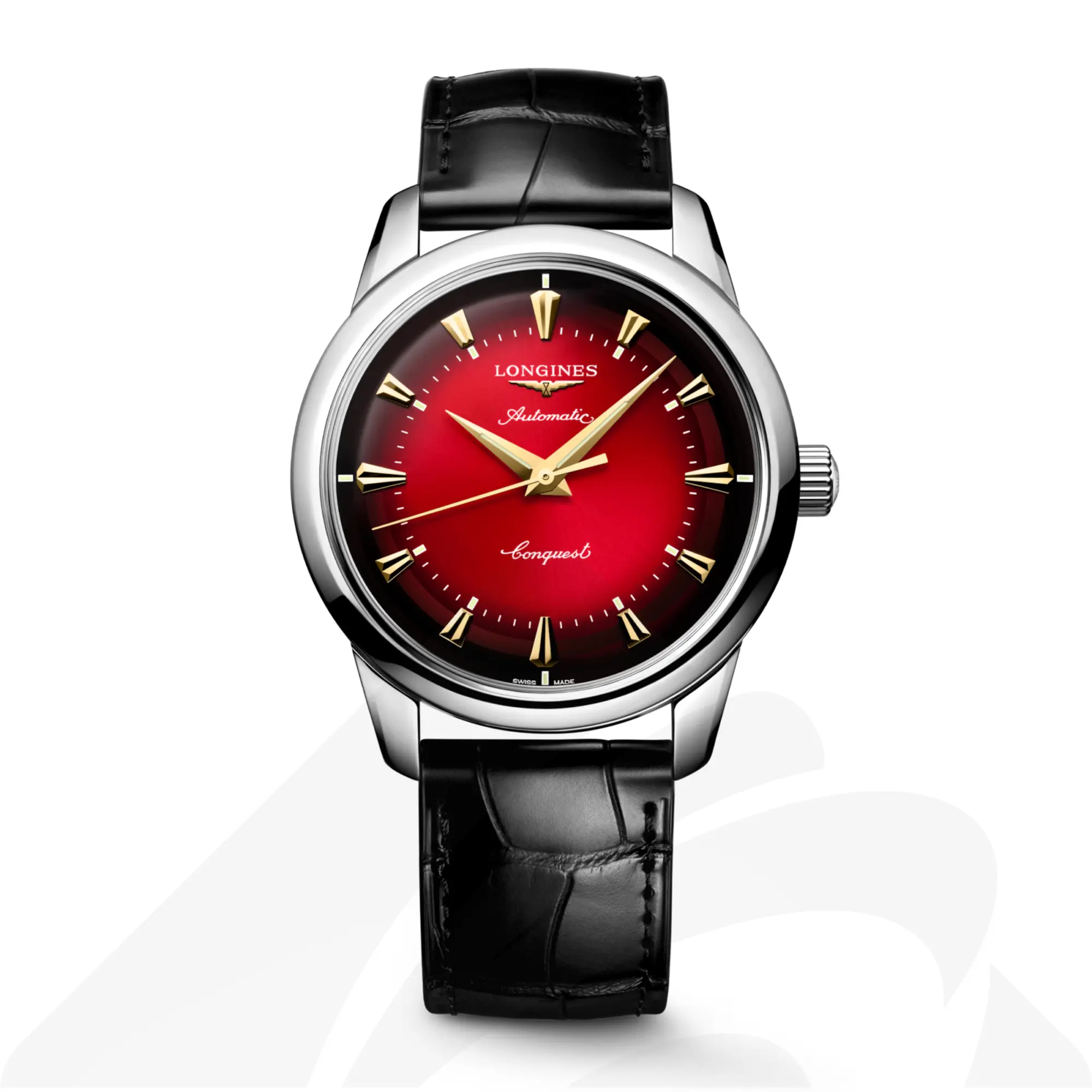 ロンジン CONQUEST HERITAGE YEAR OF THE SNAKE EDITION  素材:ステンレススティール 色:レッド