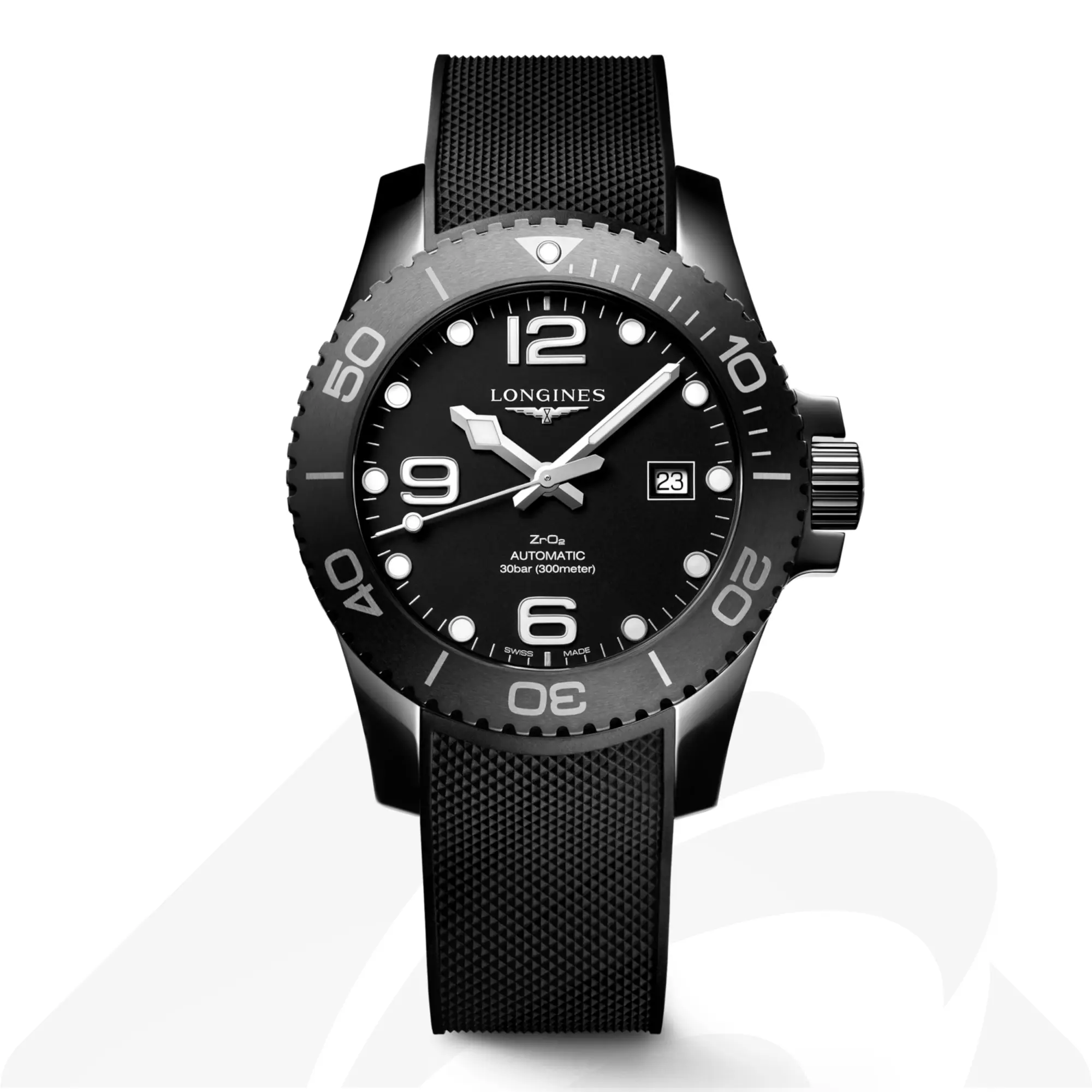 ロンジン ハイドロコンクエスト  素材:マットブラックセラミック 色:マットブラックセラミック