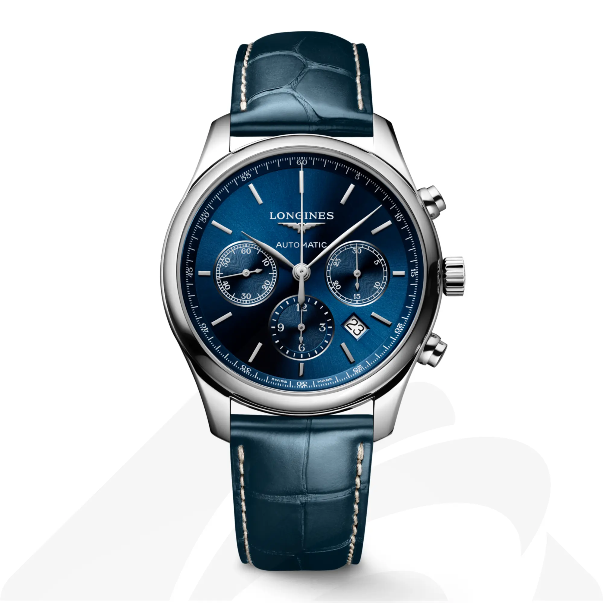 ロンジン LONGINES MASTER COLLECTION CHRONOGRAPH  素材:ステンレススティール 色:ブルーサンレイ