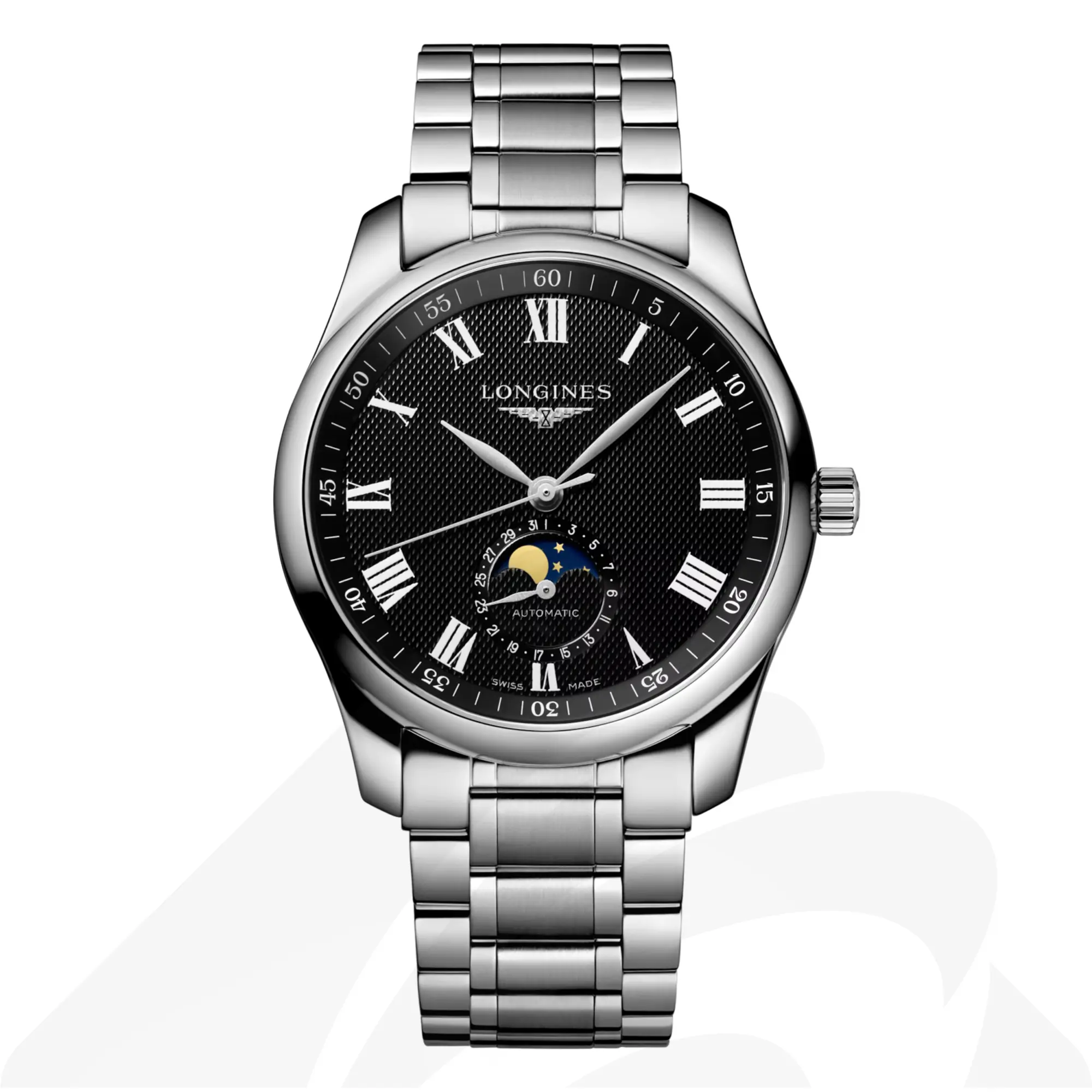 ロンジン LONGINES MASTER COLLECTION MOONPHASE  素材:ステンレススティール 色:ブラック
バーリーゴーン