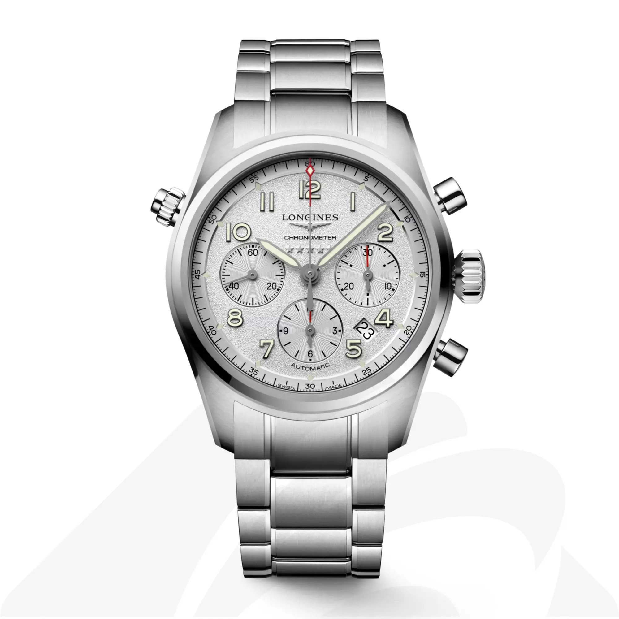 ロンジン LONGINES SPIRIT CHRONOGRAPH  素材:ステンレススティール 色:シルバー