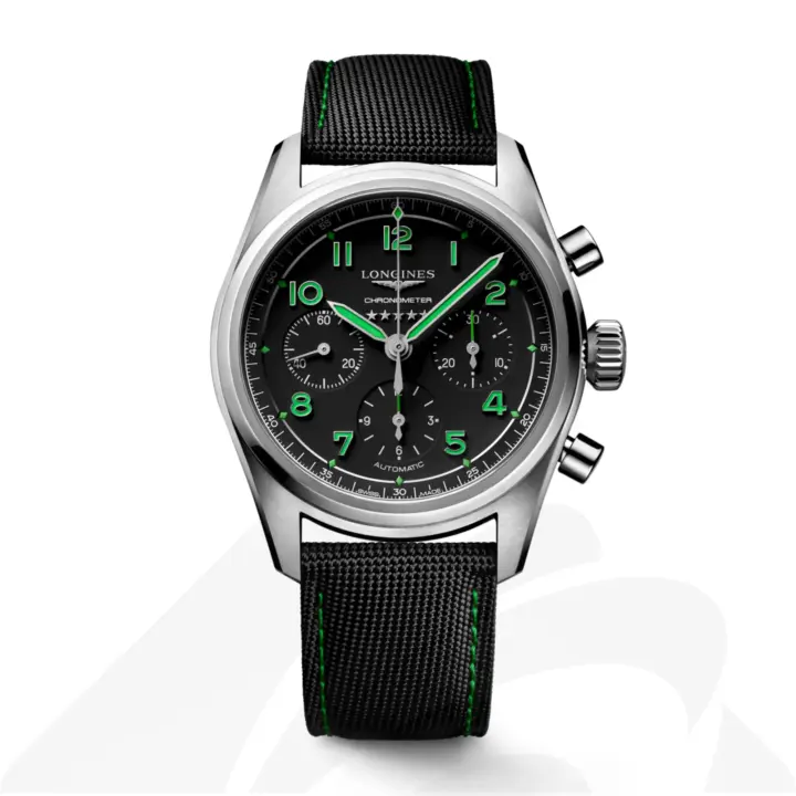 ロンジン LONGINES SPIRIT CHRONOGRAPH  素材:チタン 色:マットブラック