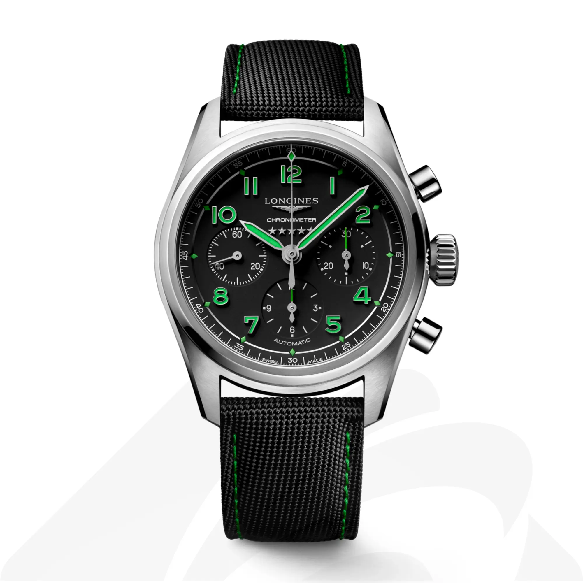 ロンジン LONGINES SPIRIT CHRONOGRAPH  素材:チタン 色:マットブラック