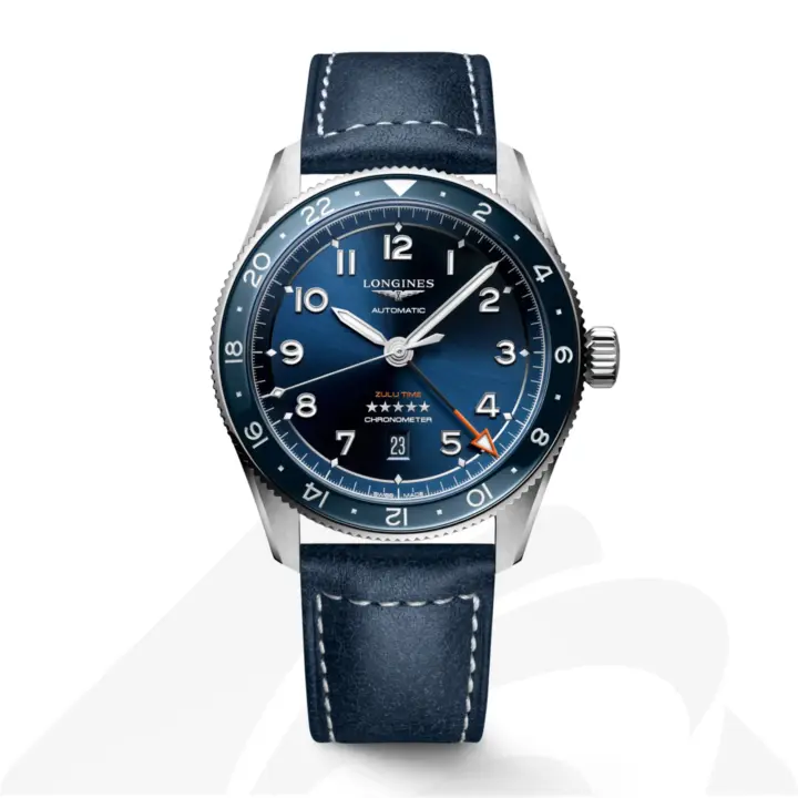 ロンジン LONGINES SPIRIT ZULU TIME  素材:ステンレススティール＆セラミック 色:ブルーサンレイ