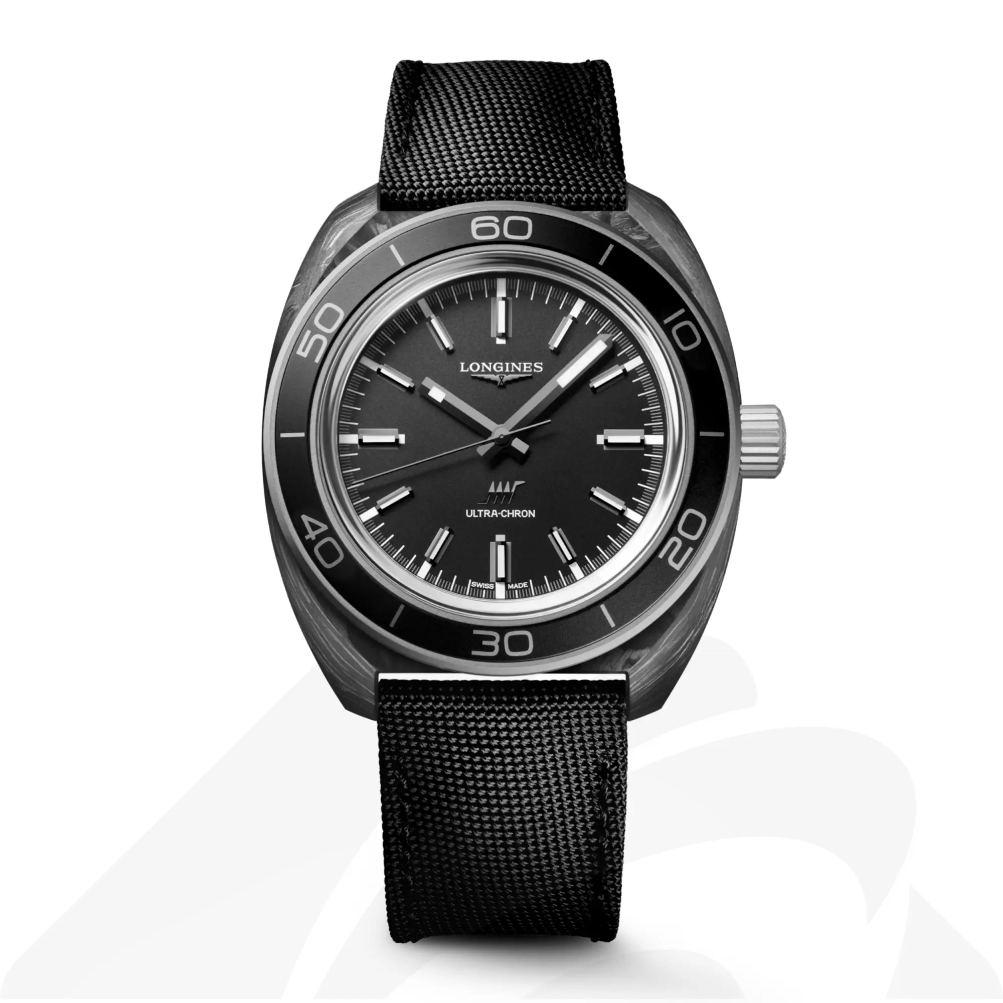 ロンジン ULTRA‑CHRON CARBON  素材:チタン＆カーボン 色:アンスラサイト