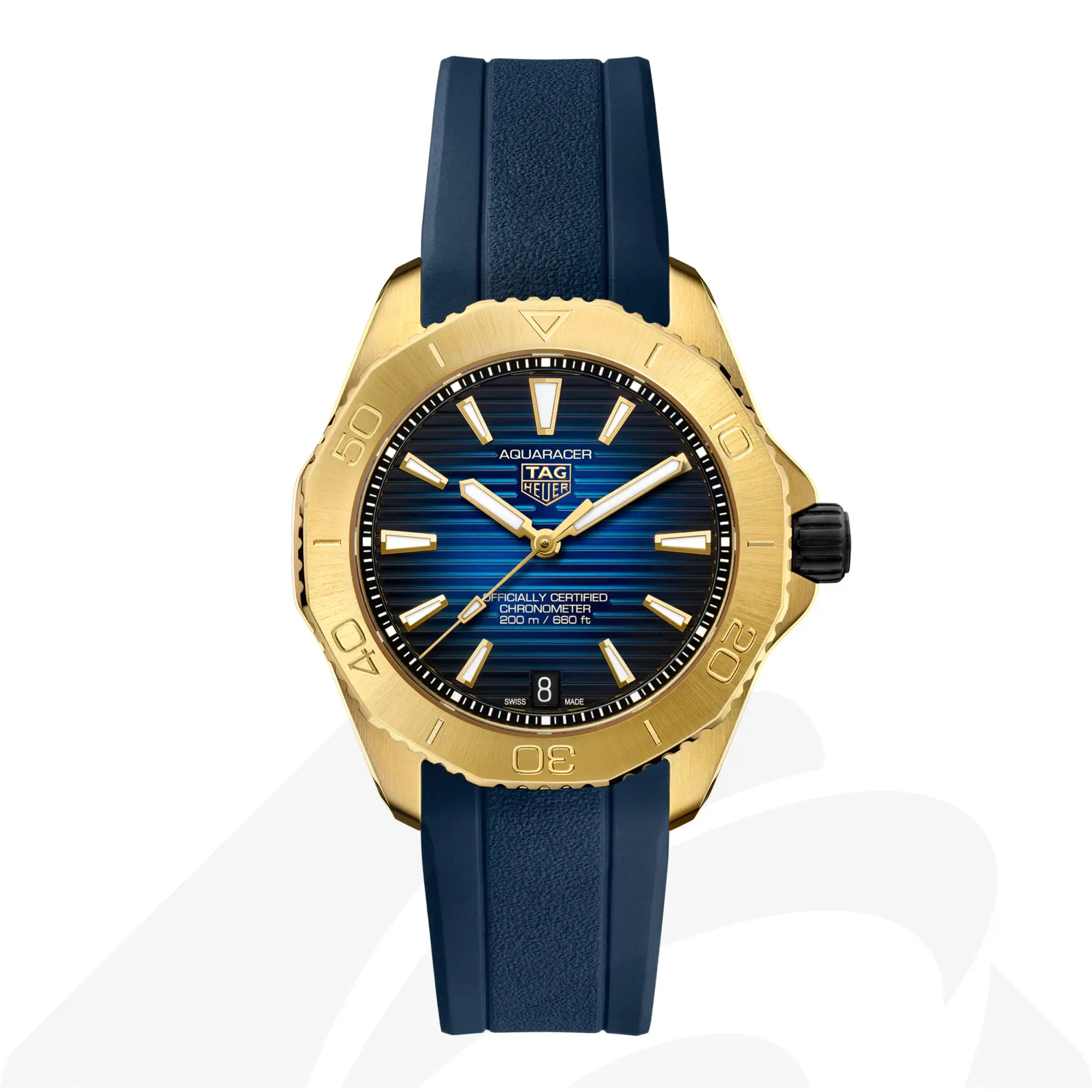 タグ・ホイヤー タグ・ホイヤー アクアレーサー プロフェッショナル200 デイト  素材:ゴールド 3N 色:ブルー