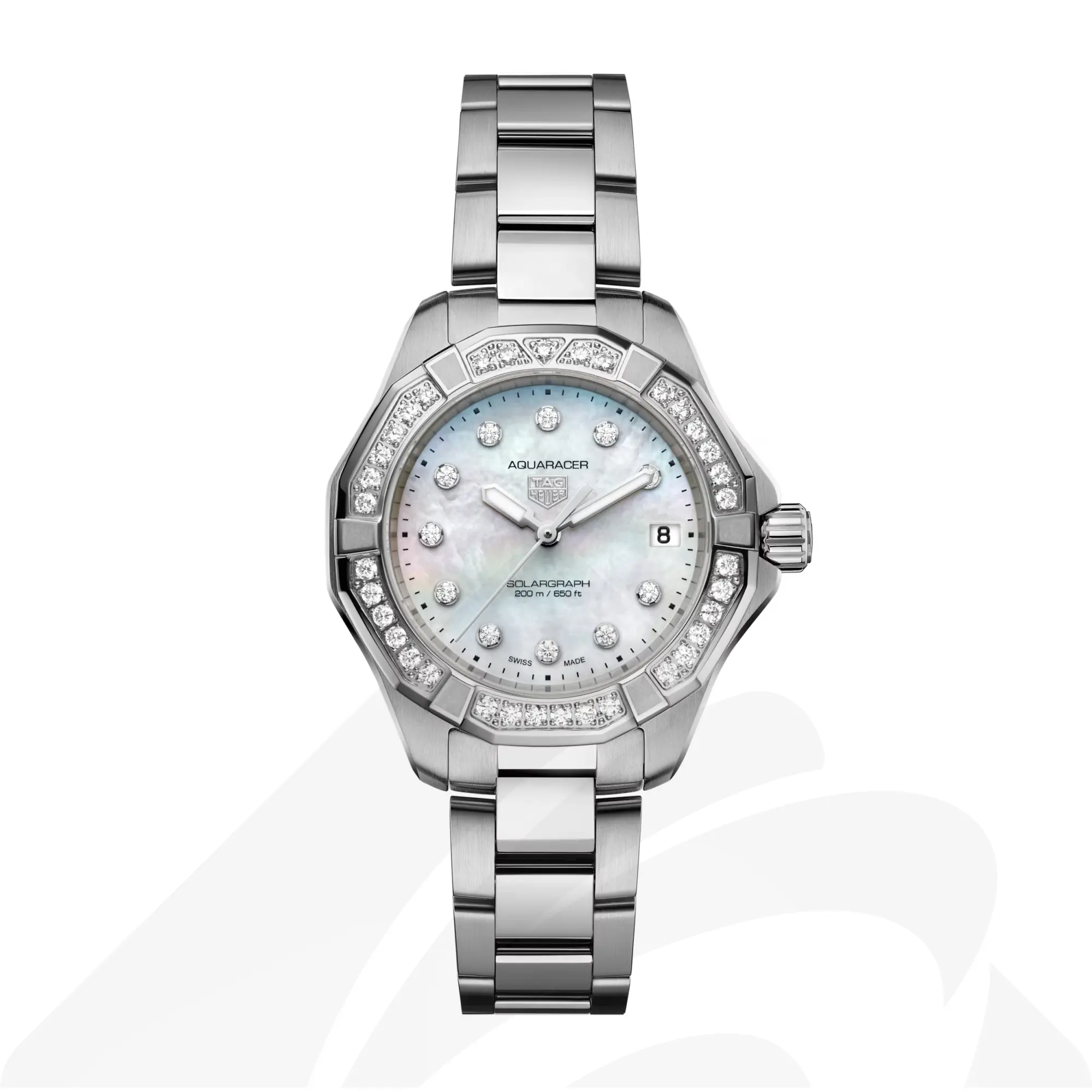 タグ・ホイヤー タグ・ホイヤー アクアレーサー プロフェッショナル200 ソーラーグラフ 素材:スティール製 色:ホワイト