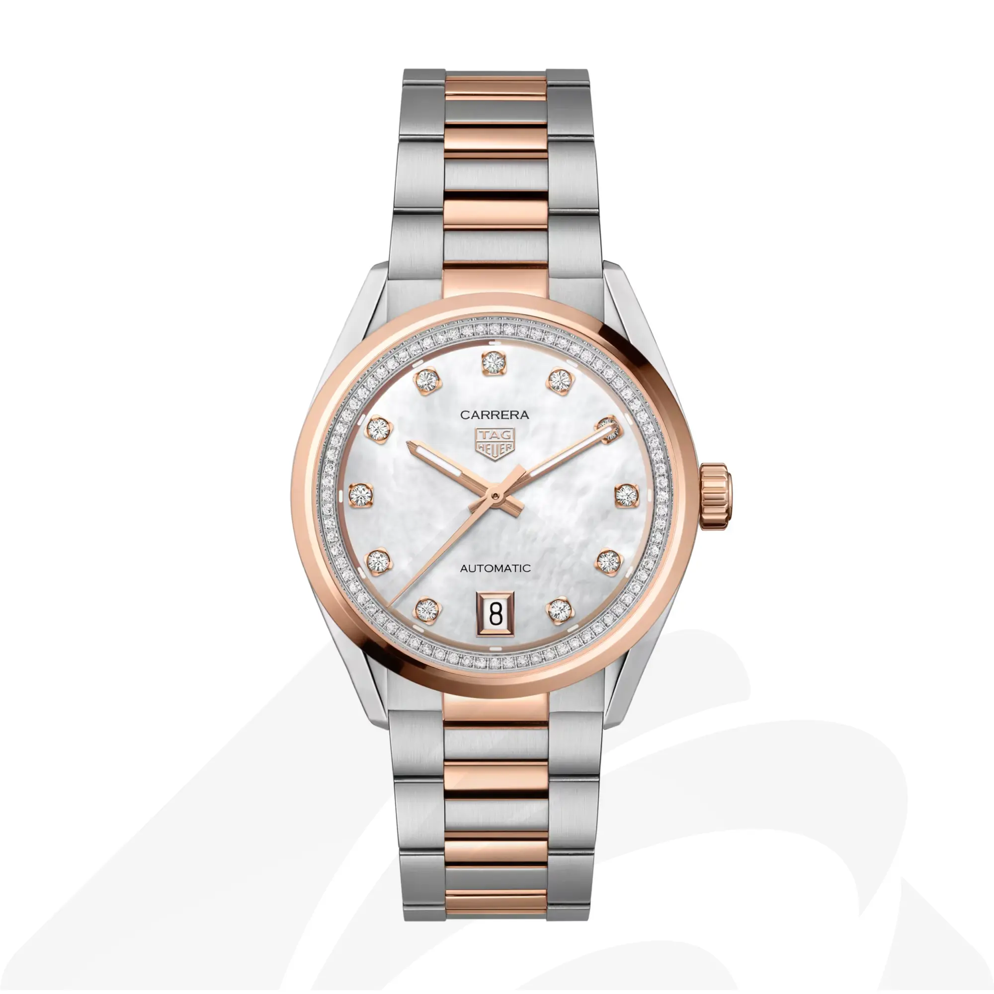 タグ・ホイヤー タグ・ホイヤー カレラ デイト  素材:スティール＆ゴールド 色:ホワイト