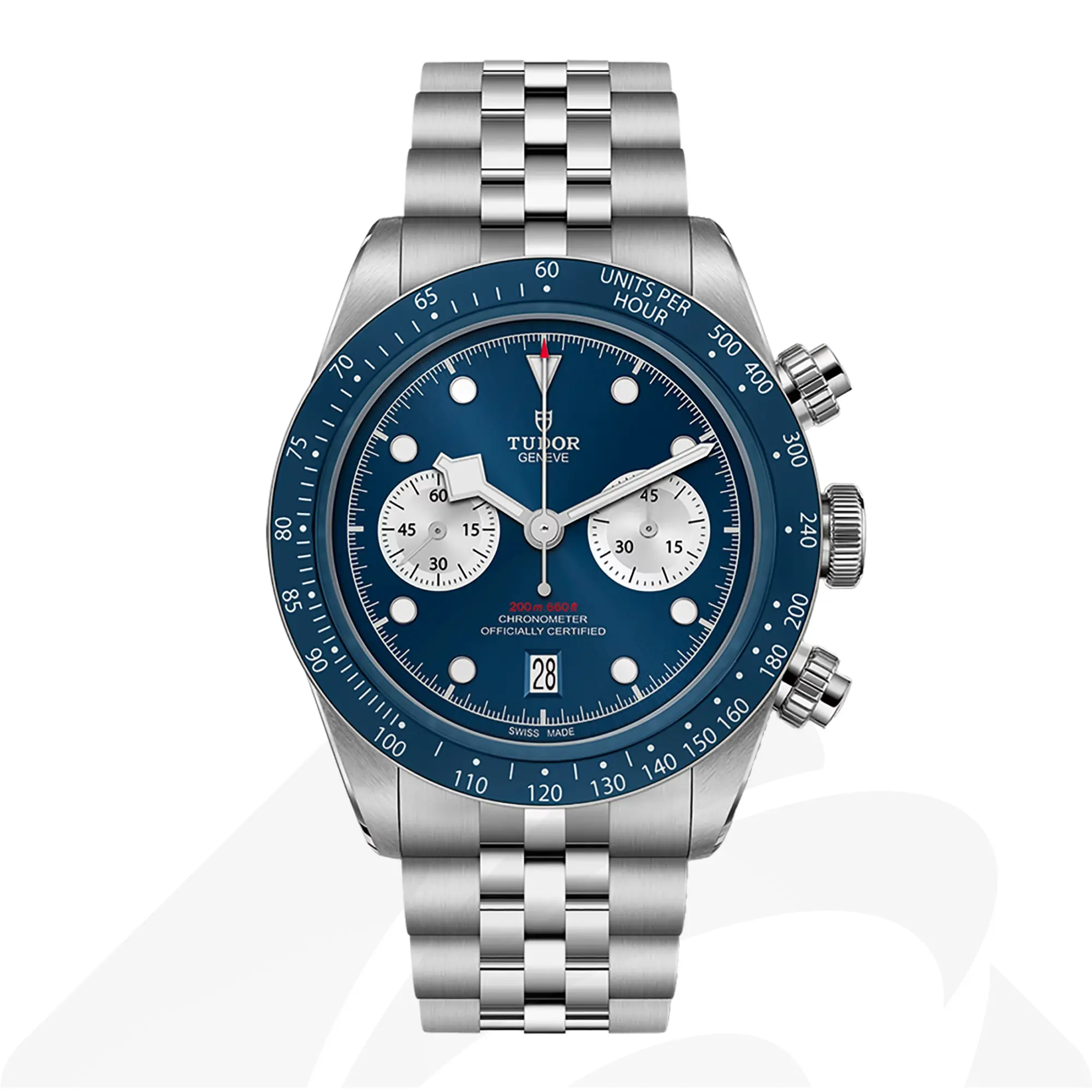 チューダー Black Bay Chrono  素材:ステンレススチール製ケース 色:ブルー＆シルバーカウンター