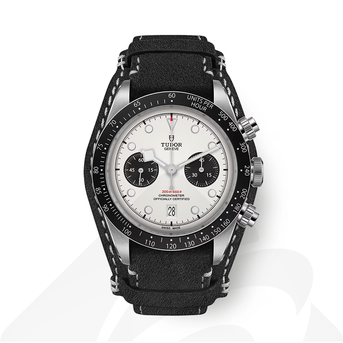 チューダー Black Bay Chrono  素材:ステンレススチール製ケース 色:オパライン＆ブラックカウンター