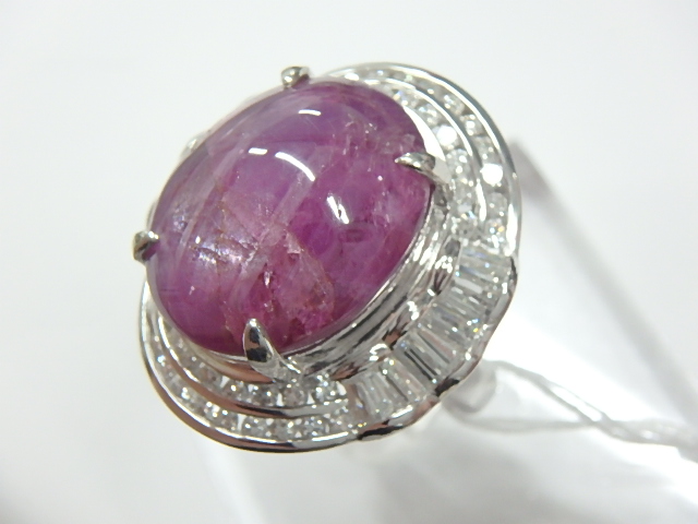 pt900 スターサファイア 25.6g 29.83ct 2.79ct