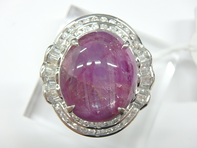 pt900 スターサファイア 25.6g 29.83ct 2.79ct