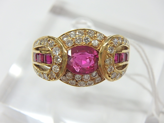 K18 ルビー リング 6.7g 0.95ct 0.50ct 0.52ct