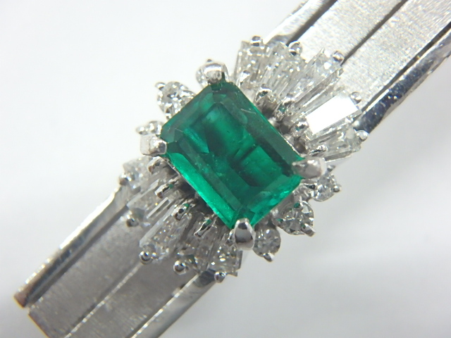 pt850 k14wg エメ 16.3g 0.40ct 0.47ct