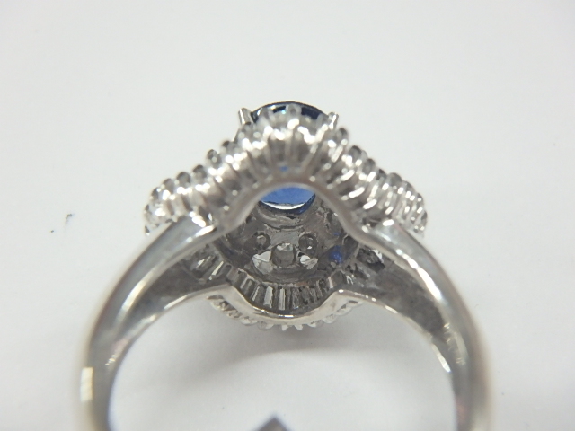 pt900 サファ 7.1g 1.40ct 0.83ct 