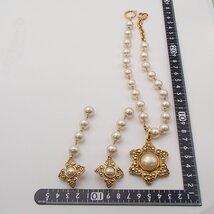 CHANEL シャネル ネックレス イヤリング  ココマーク フェイクパール ヴィンテージ 箱