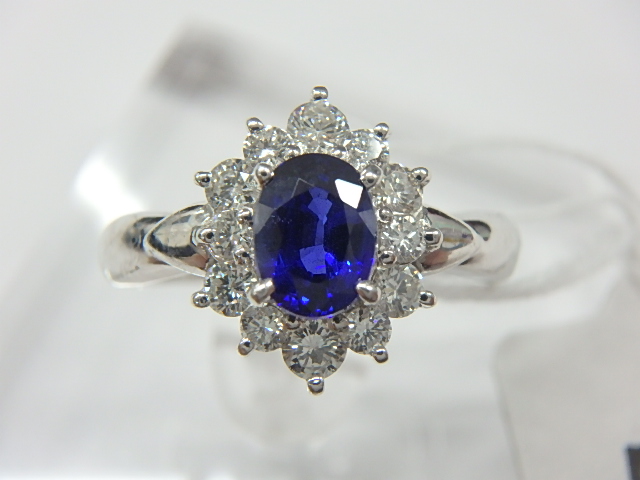 pt900 サファイア 6.3g 0.78ct 0.45ct