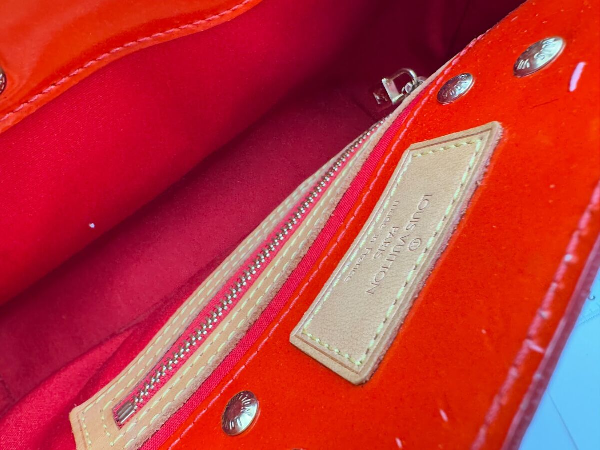 Louis Vuitton ルイヴィトン M91088 ヴェルニ リードPM ルージュ ハンドバッグ 赤色