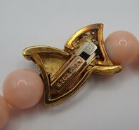 桃珊瑚 ネックレス K18 約61.4g D0.2ct 丸玉11.6㎜
