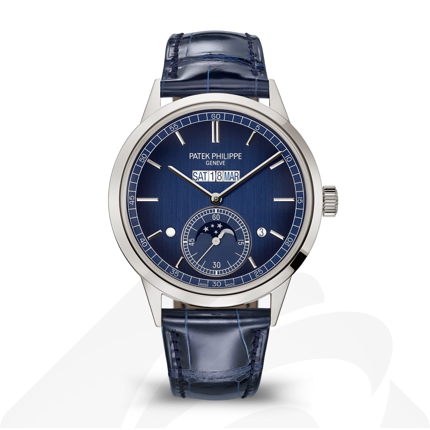 パテックフィリップ 5236P インライン永久カレンダー. 素材:プラチナ 色:ブラック・グラデーションブルー