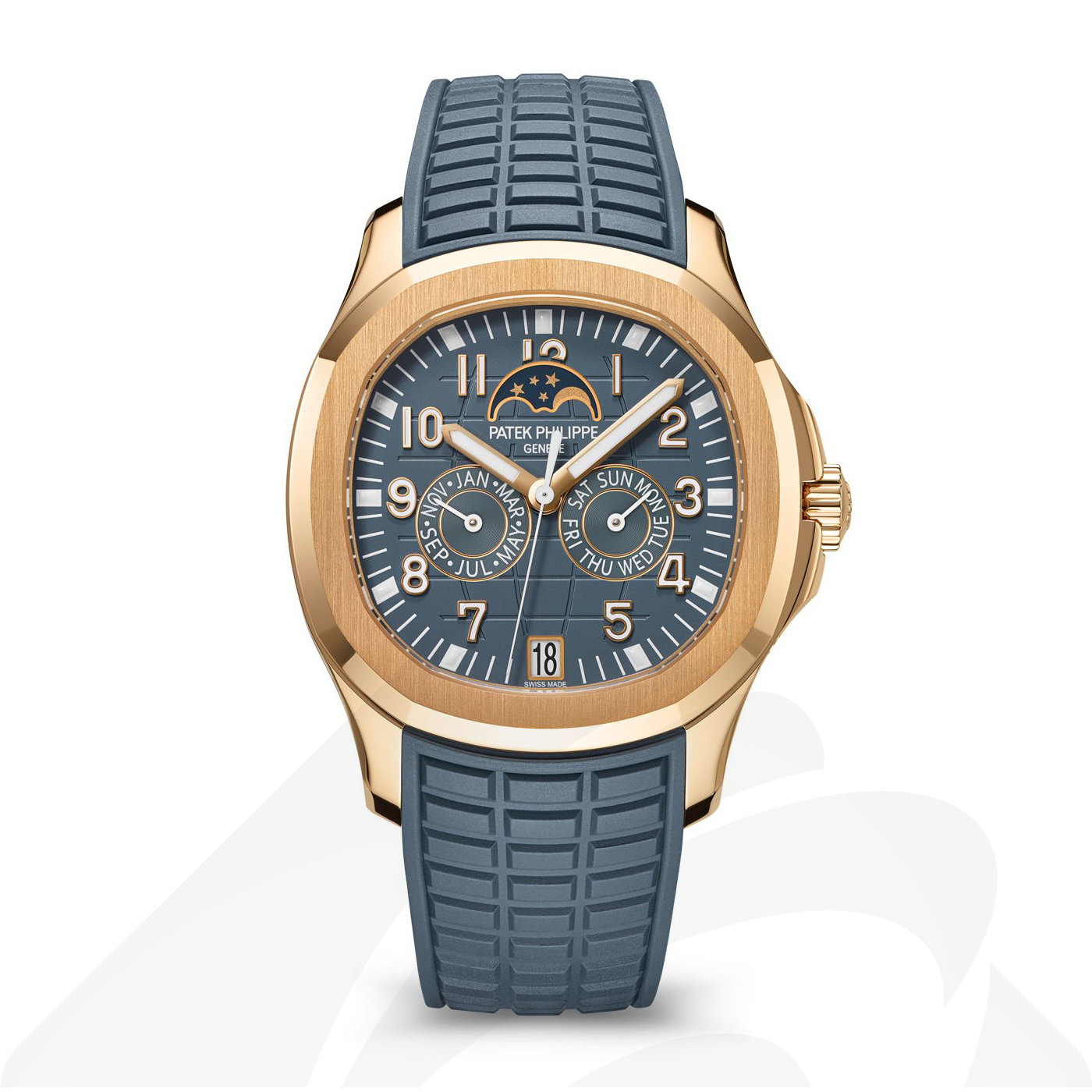 パテックフィリップ 5261R アクアノート・ルーチェ、年次カレンダー. 素材:ローズゴールド 色:ブルーグレー