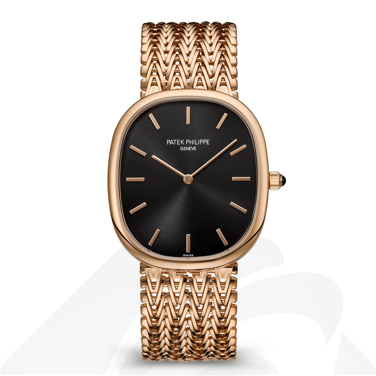 パテックフィリップ 5738/1R ゴールデン・エリプス. 素材:ローズゴールド 色:エボニーブラック・ソレイユ
