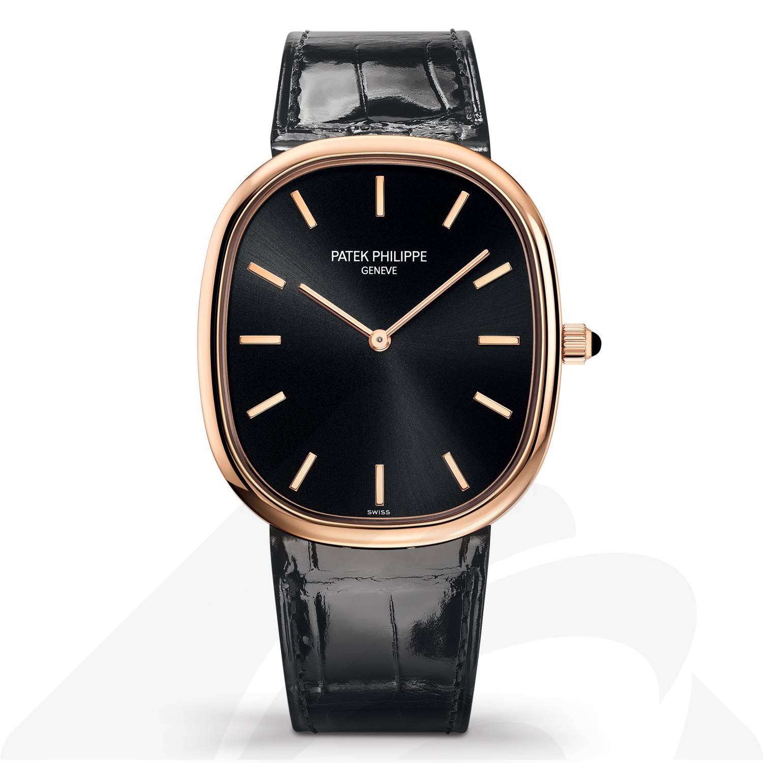 パテックフィリップ 5738R ゴールデン・エリプス. 素材:ローズゴールド 色:エボニーブラック・ソレイユ