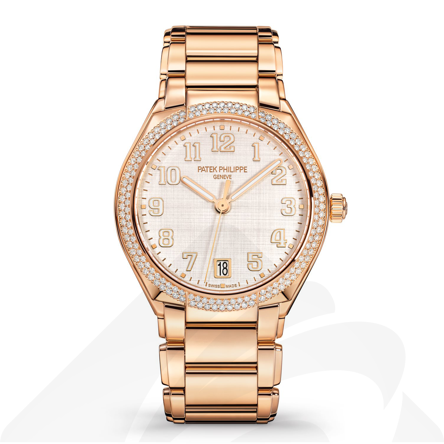 パテックフィリップ 7300/1200R Twenty~4 Automatic. 素材:ローズゴールド 色:シルバーグレー