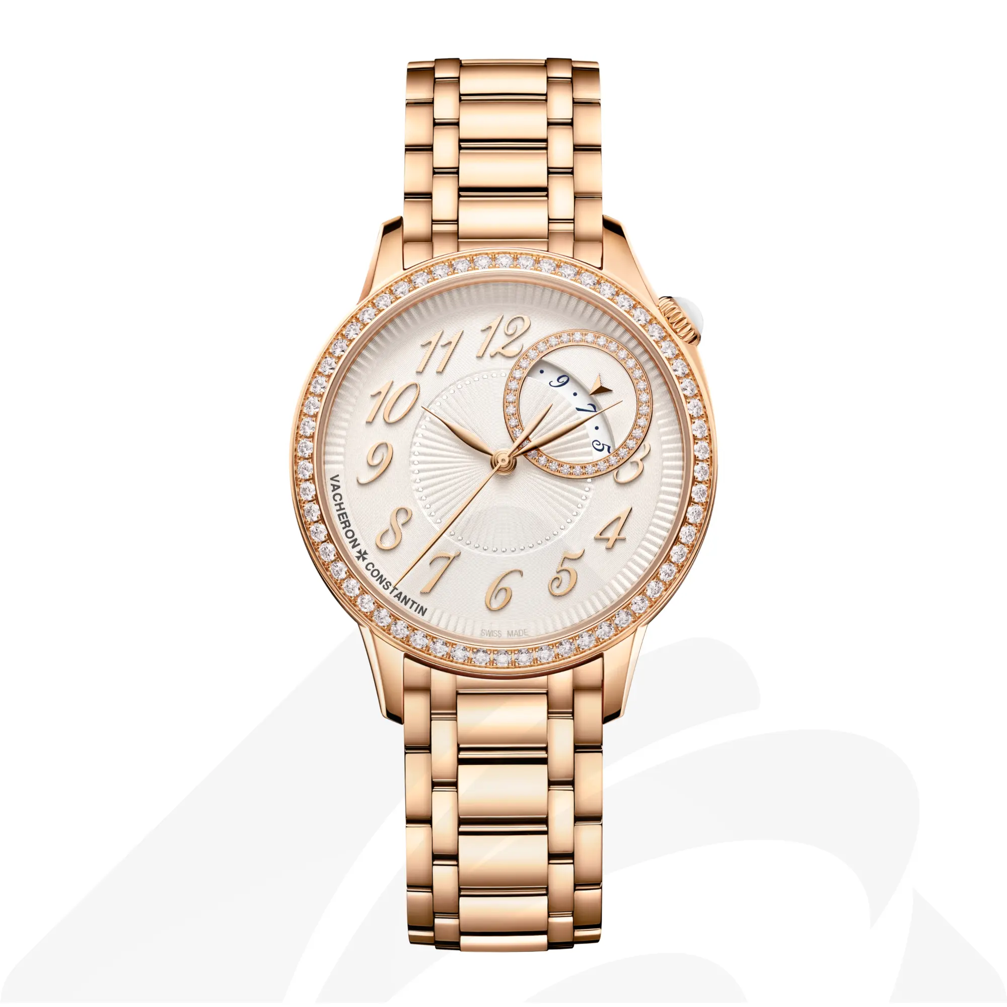 ヴァシュロン・コンスタンタン エジェリー・オートマティック  素材:18Kピンクゴールド 色:シルバーオパーリン