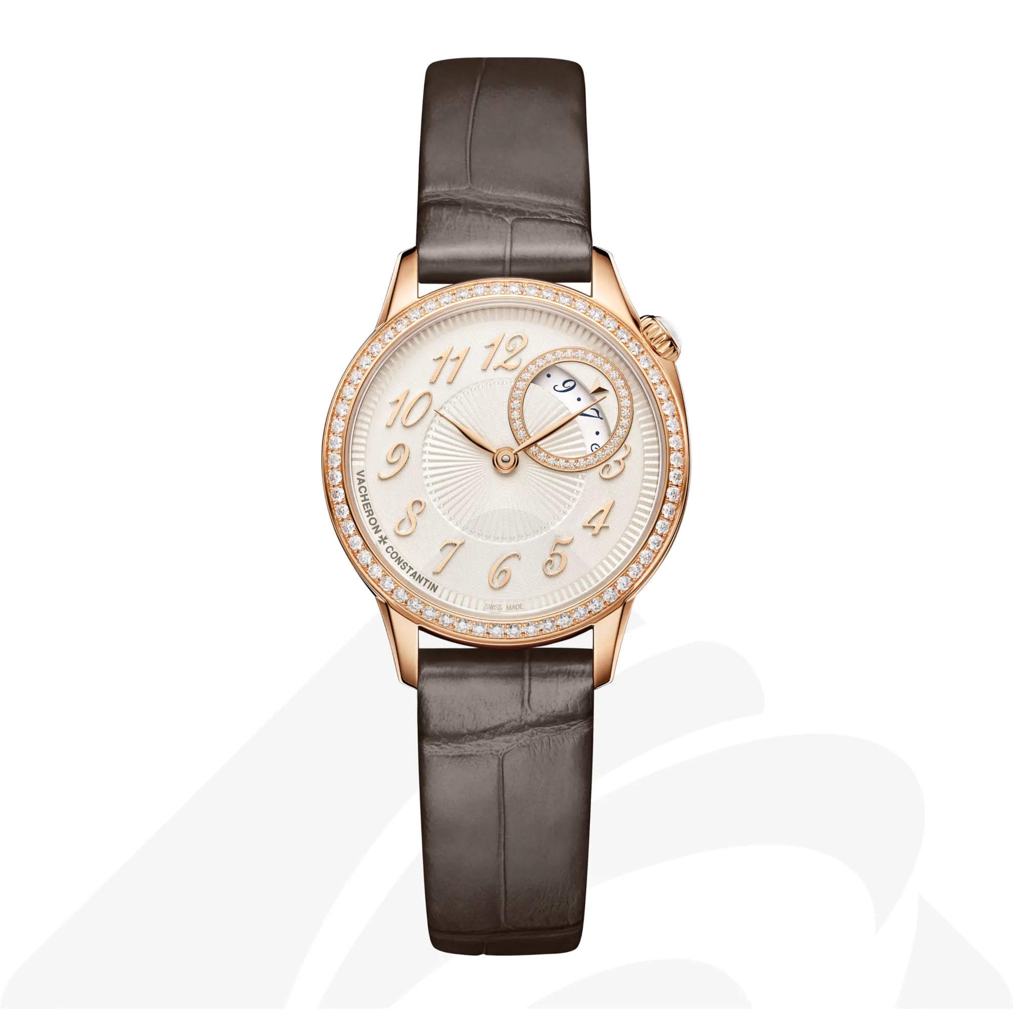 ヴァシュロン・コンスタンタン エジェリー・クォーツ  素材:18Kピンクゴールド 色:シルバーオパーリン