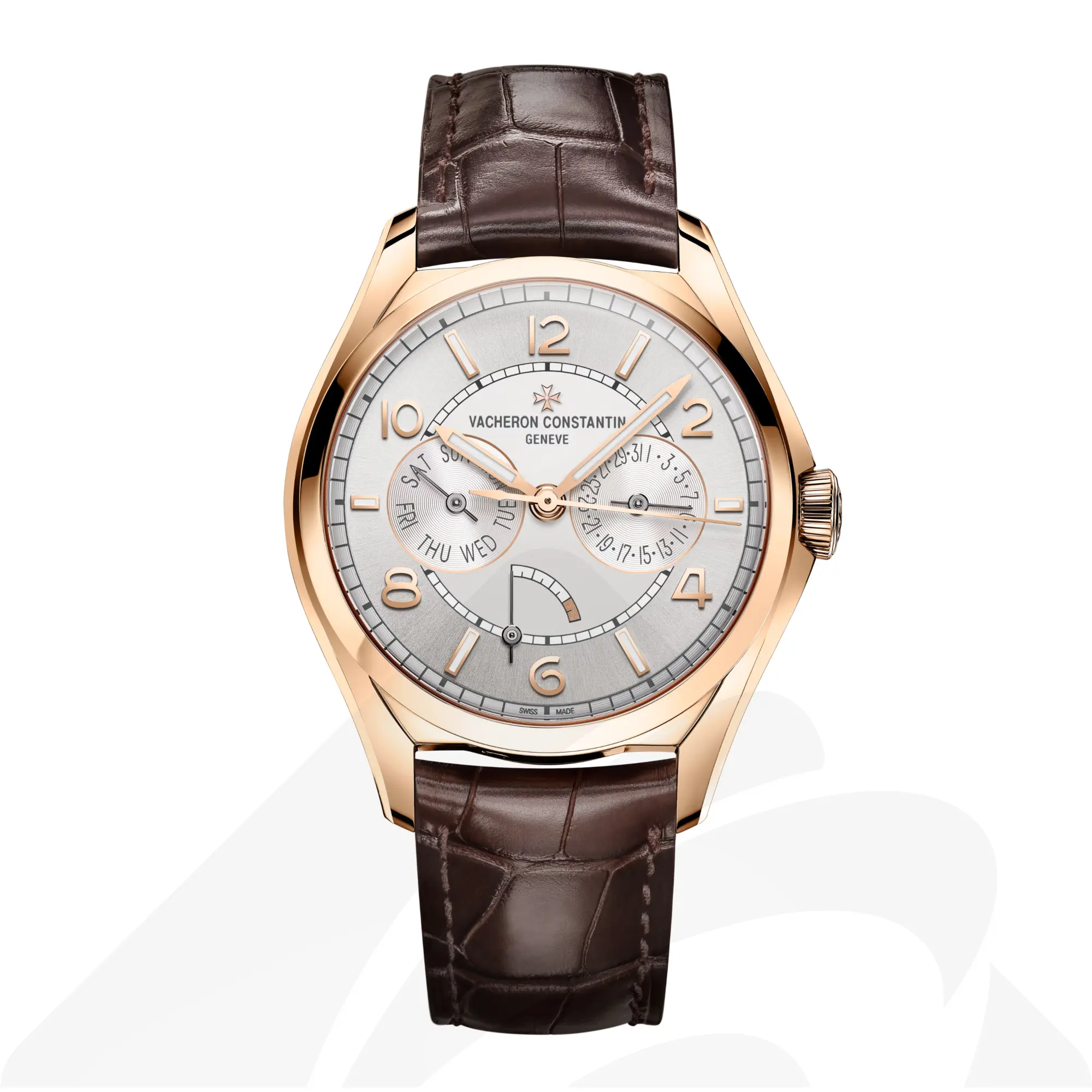 ヴァシュロン・コンスタンタン フィフティーシックス・デイ／デイト  素材:18Kピンクゴールド 色:ダブル仕上げのシルバートーン