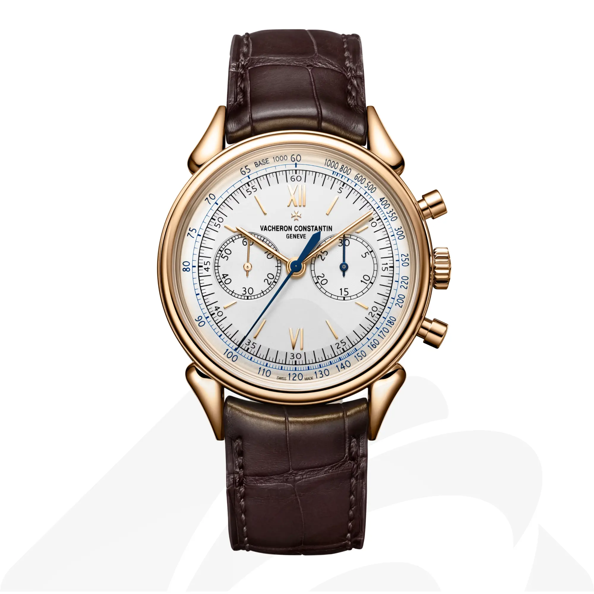 ヴァシュロン・コンスタンタン ヒストリーク・コルヌ・ドゥ・ヴァッシュ 1955  素材:イエローゴールド 色:シルバートーン