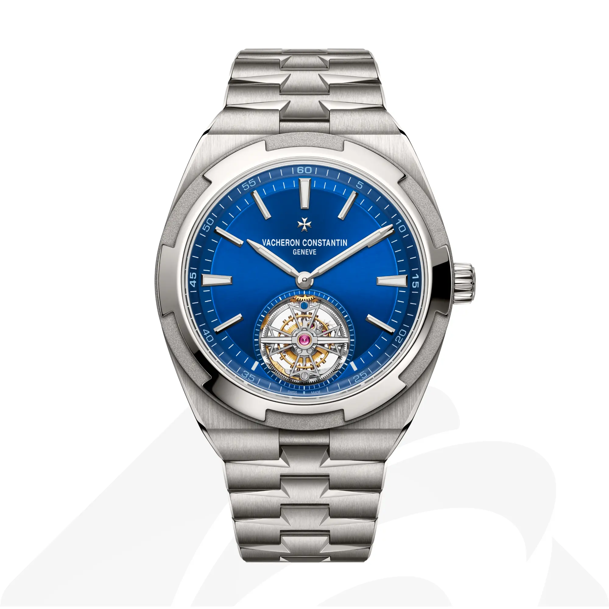 ヴァシュロン・コンスタンタン オーヴァーシーズ・トゥールビヨン  素材:ステンレススティール＆チタン 色:ブルー