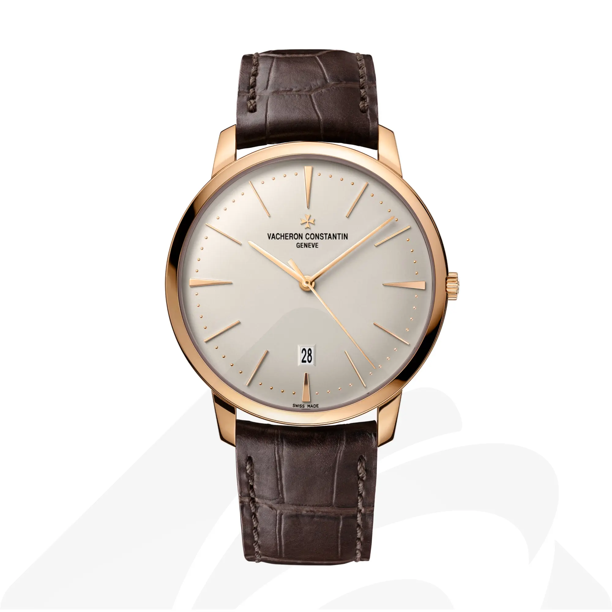 ヴァシュロン・コンスタンタン パトリモニー・オートマティック  素材:18Kピンクゴールド 色:シルバートーン オパーリン