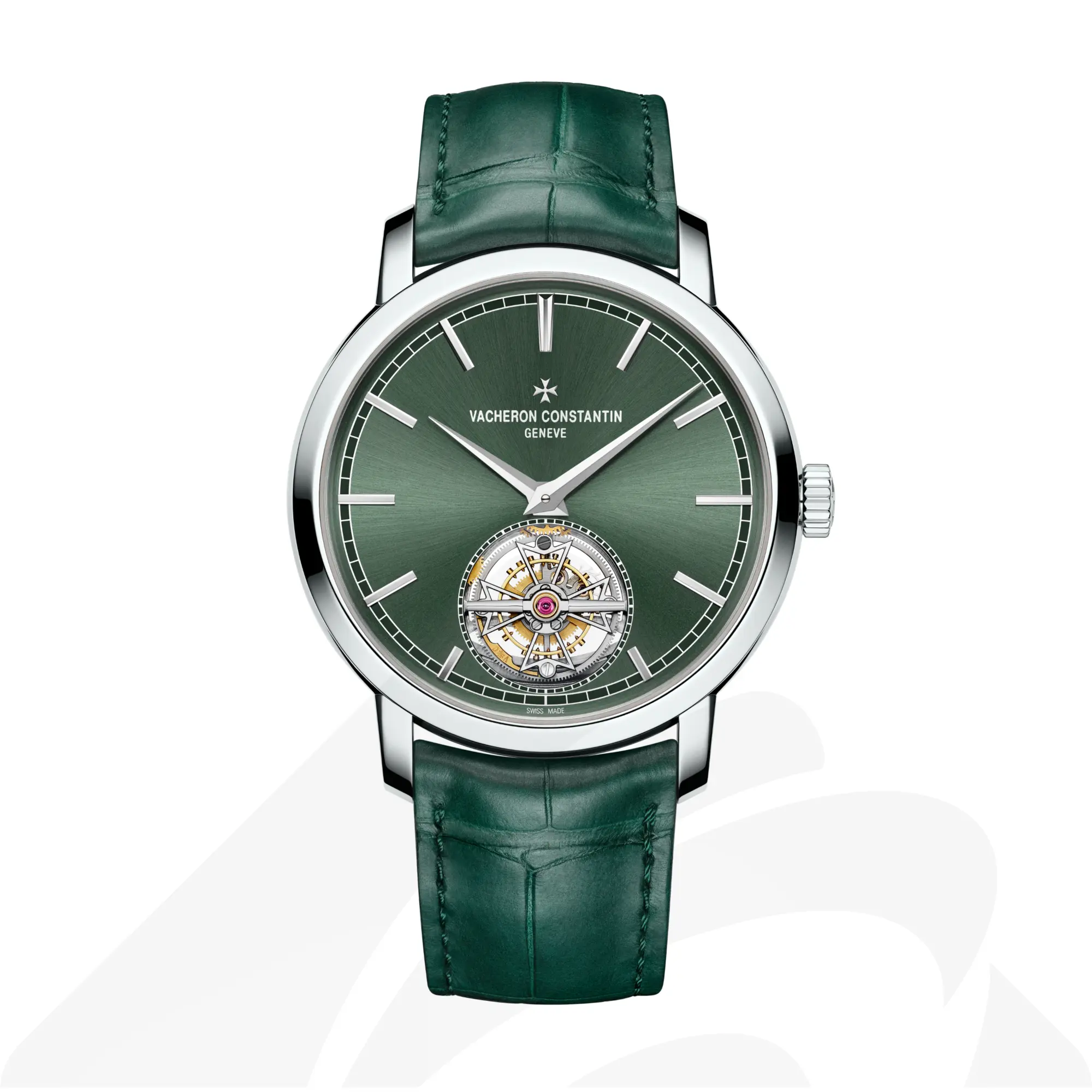 ヴァシュロン・コンスタンタン トラディショナル・トゥールビヨン  素材:プラチナ950 色:ディープグリーントーン
