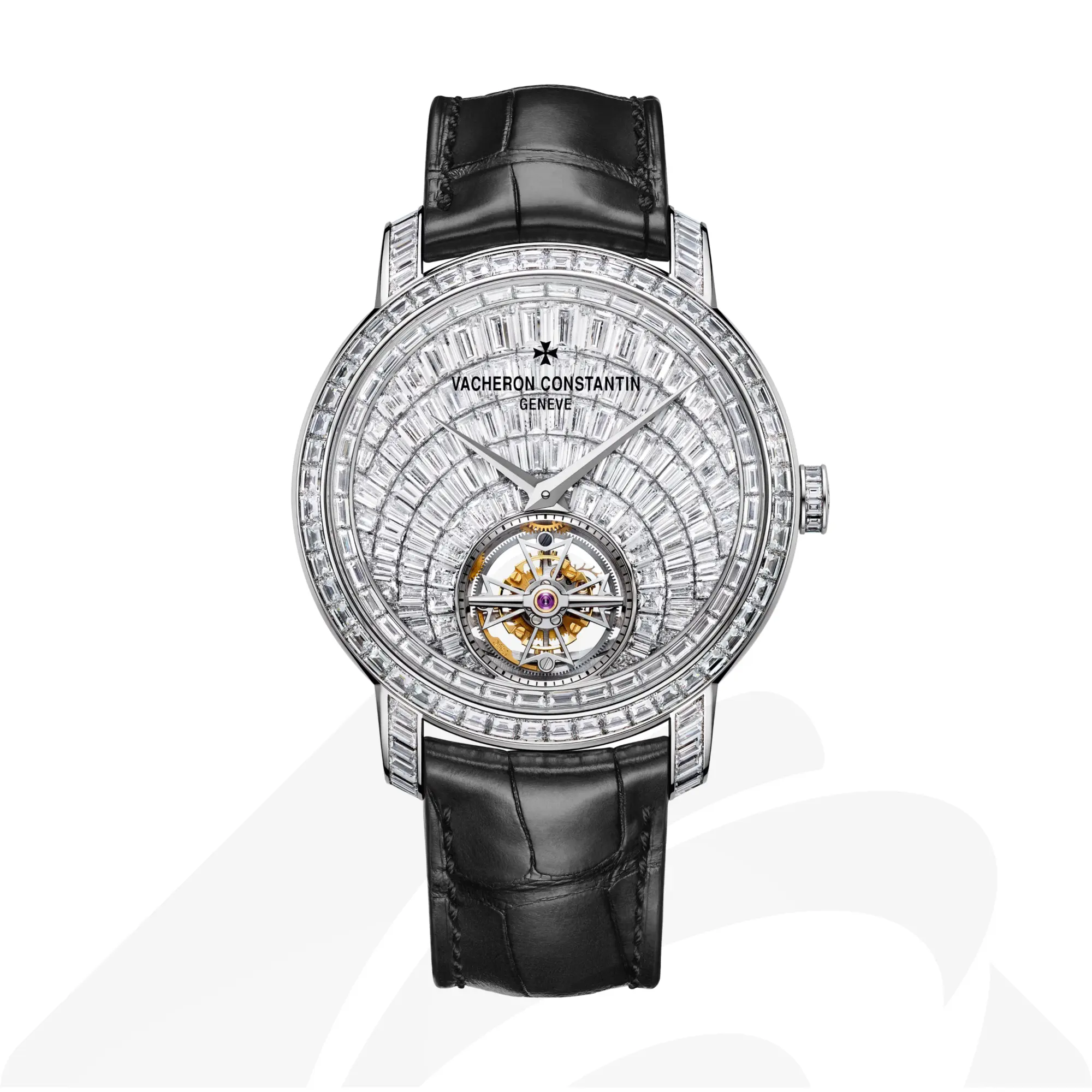 ヴァシュロン・コンスタンタン トラディショナル・トゥールビヨン・ハイジュエリー  素材:ホワイトゴールド 色:18Kゴールド