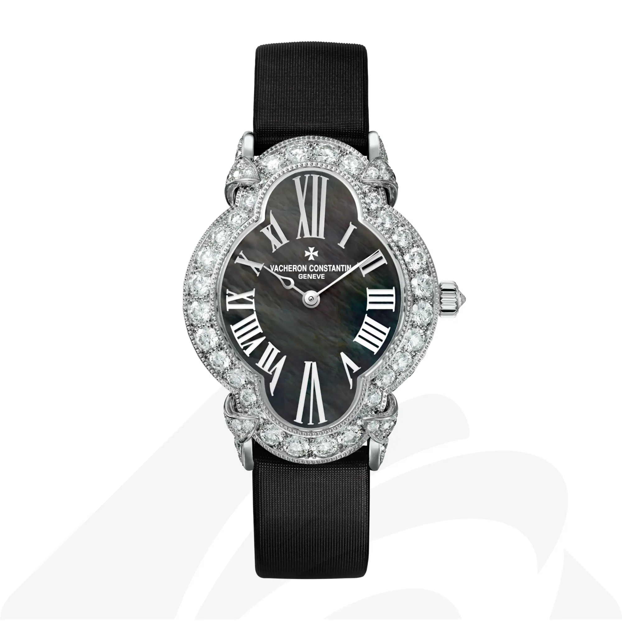 ヴァシュロン・コンスタンタン ウール・クレアティブ・ウール・ロマンティック  素材:ホワイトゴールド 色:ブラック マザーオブパール