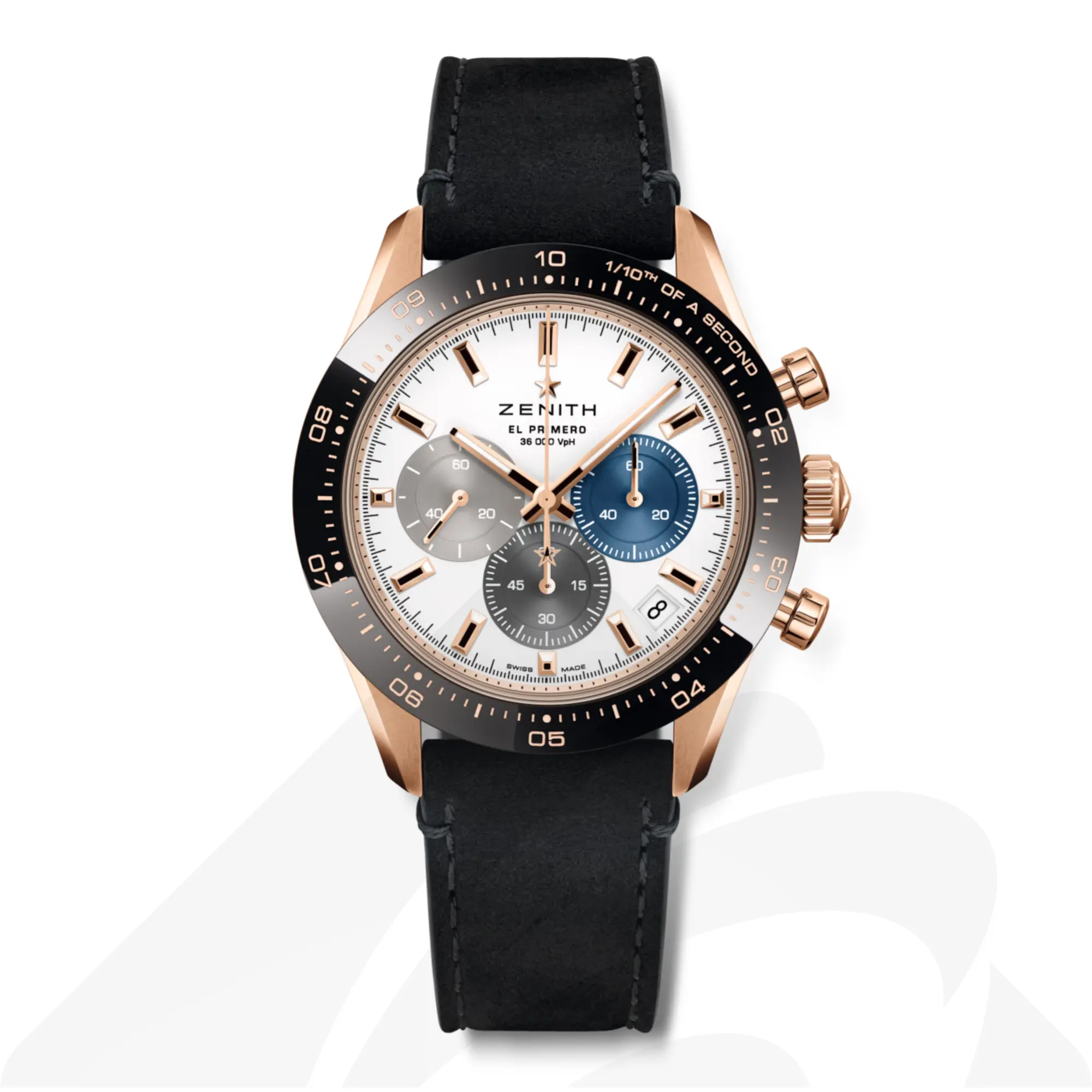 ゼニス クロノマスター スポーツ  素材:18K ローズゴールド 色:マットホワイト