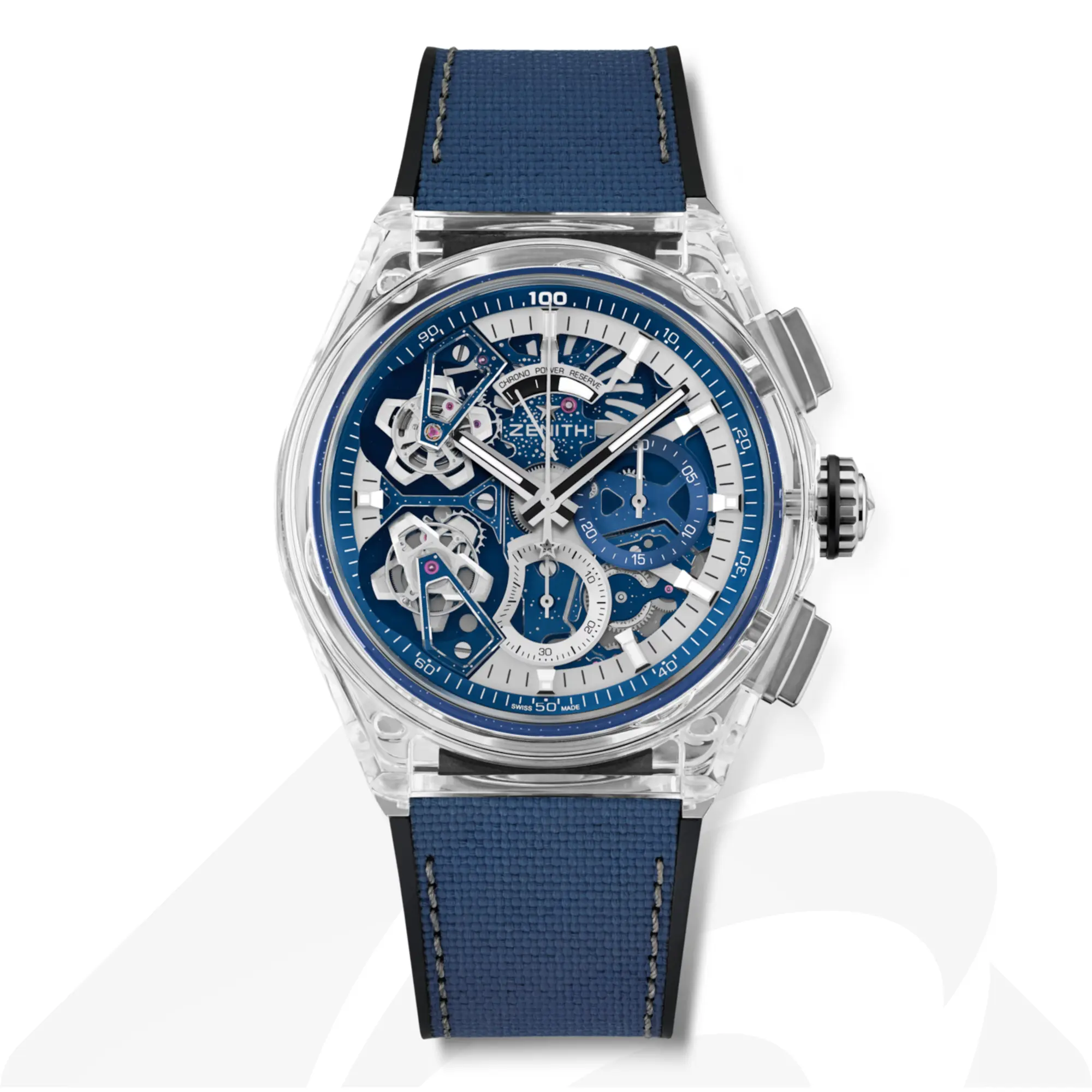 ゼニス デファイ ダブル トゥールビヨン  素材:サファイア 色:スケルトン