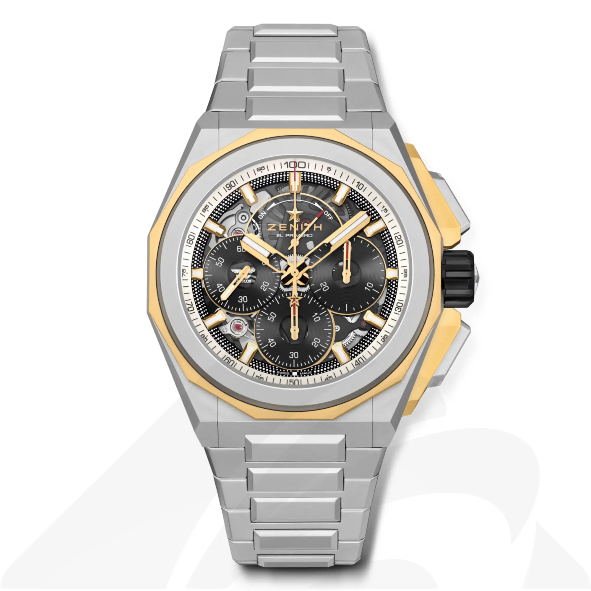 ゼニス デファイ エクストリーム カール コックス  素材:イエローゴールド 色:カラーサファイア