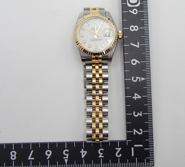 ロレックス　179173G　シェル文字盤　レディース腕時計