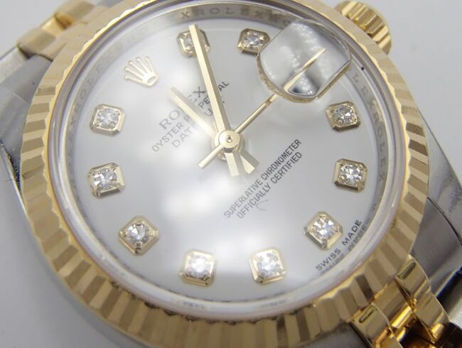 ロレックス　179173G　シェル文字盤　レディース腕時計