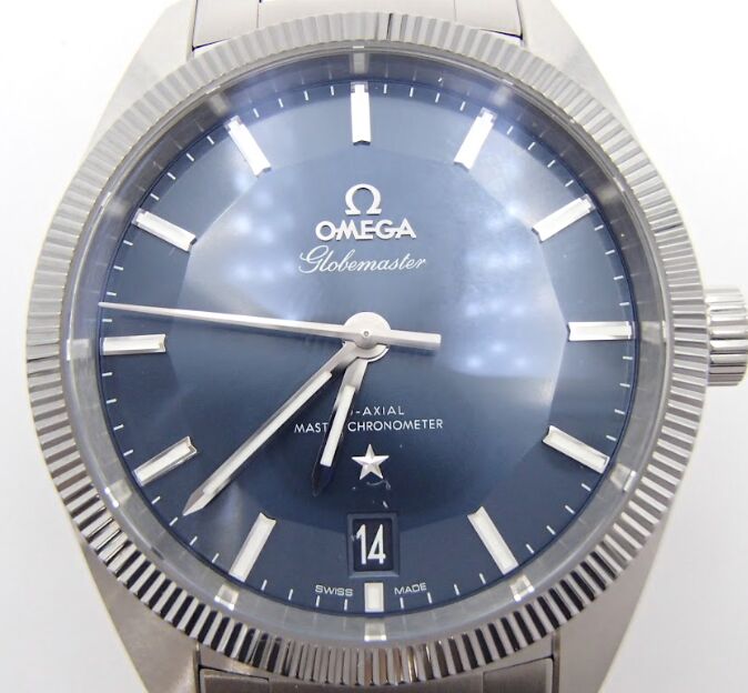 オメガ コンステレーション グローブマスター 青文字盤