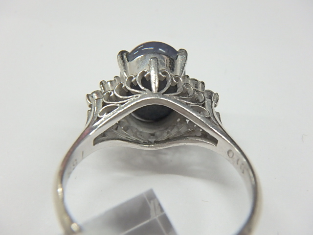 pt900 ブラックオパール 4.8g 1.68ct 0.16ct