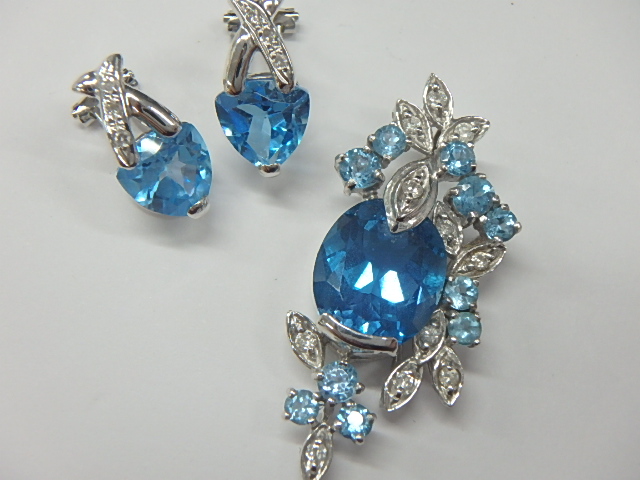 k18wg k14wg ブルトパーズ 7.4g 4.63ct 1.15ct