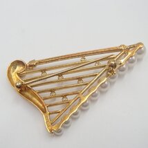 ミキモト MIKIMOTO パール ブローチ K18 750 丸玉5.8㎜ 重量約11.5g