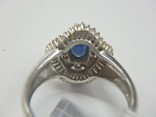 pt900 サファイアリング 重量8.4g S1.16ct D0.71ct 