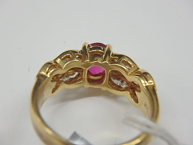 k18 ルビー 5.5g 1.27ct 1.11ct