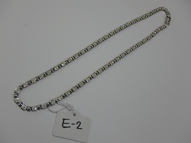 枠k18wg 　ダイヤ2.08ct　総重量 27.8g テニスネックレス