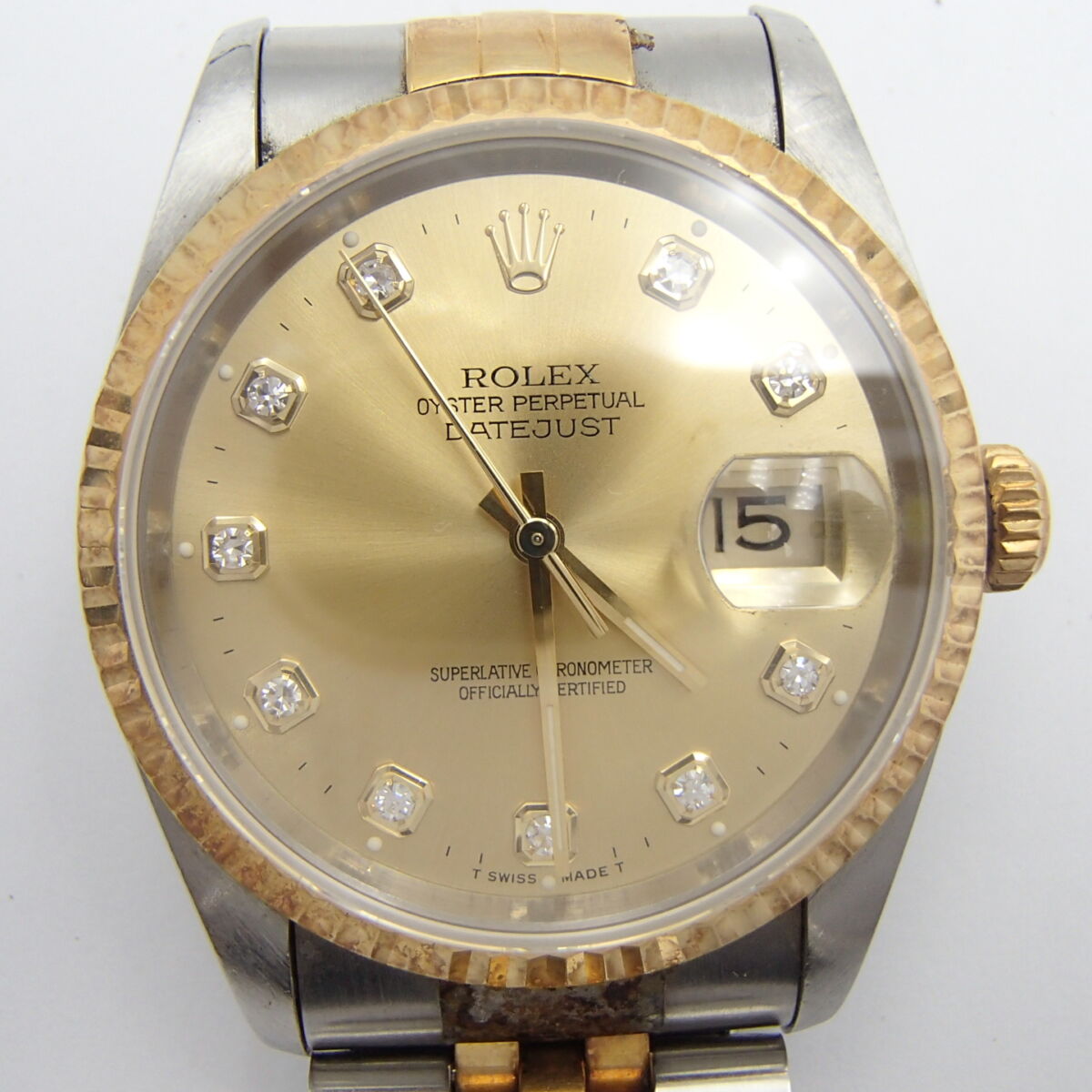ROLEX ロレックス デイトジャスト コンビ 10Pダイヤ